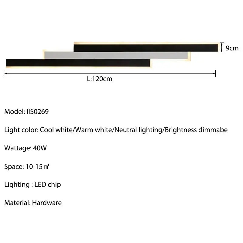 Decorbites led outdoor wall lantern with 40w 120cm led strip light offering cool white warm white and neutral lighting options