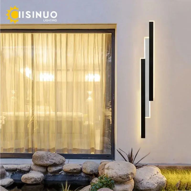 Modern black and white decorbites led outdoor wall lantern with sleek minimalist design for garden porch and garage lighting