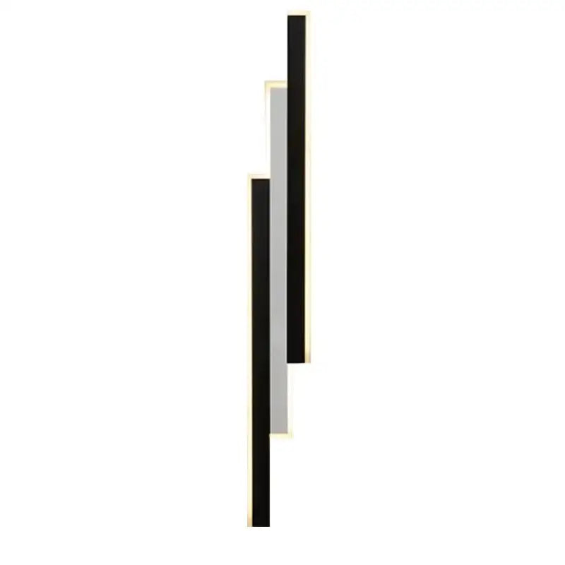 DecorBites led outdoor wall lantern with sleek black and matte gray bars and warm led lighting for garden and porch