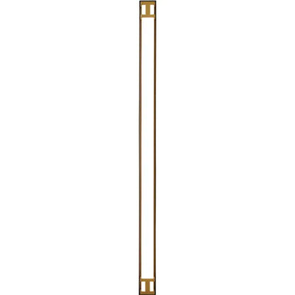 Gold-finished decorbites led outdoor wall lamp with sleek modern design and illuminated central panel for garden use