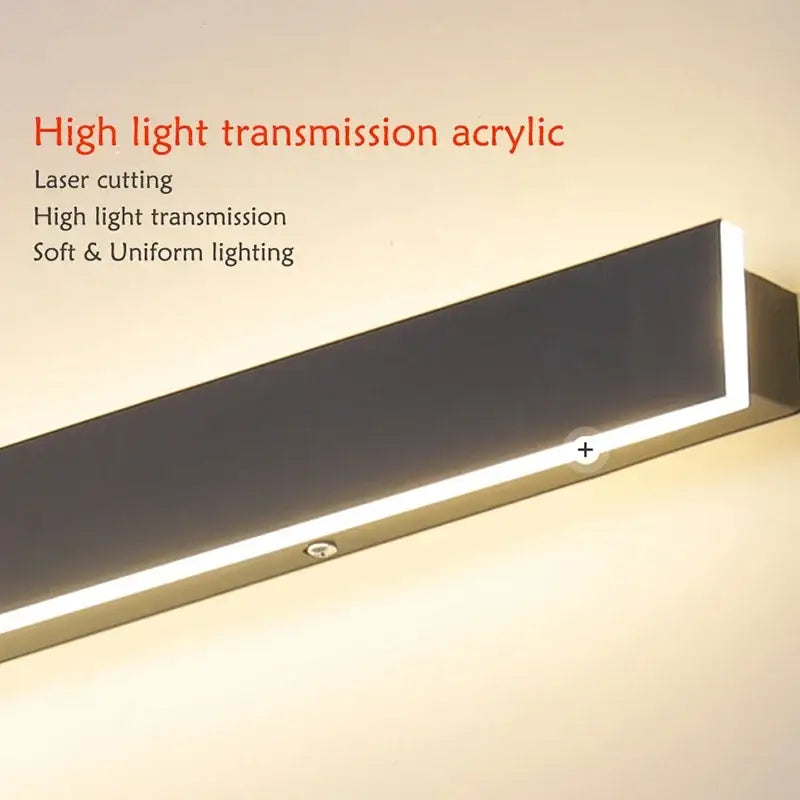 Modern rectangular decorbites led outdoor wall light with black acrylic panel and soft white led outdoor wall illumination