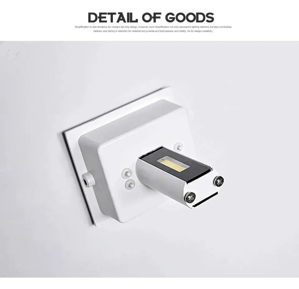 Decorbites™ white rectangular wall light with black accent panel modern outdoor wall light for porch garden patio use