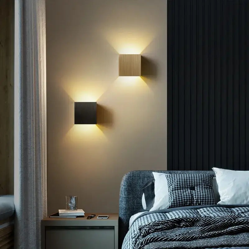 Modern square decorbites™ led outdoor wall light with warm ambient lighting and minimalist design for porch and garden use