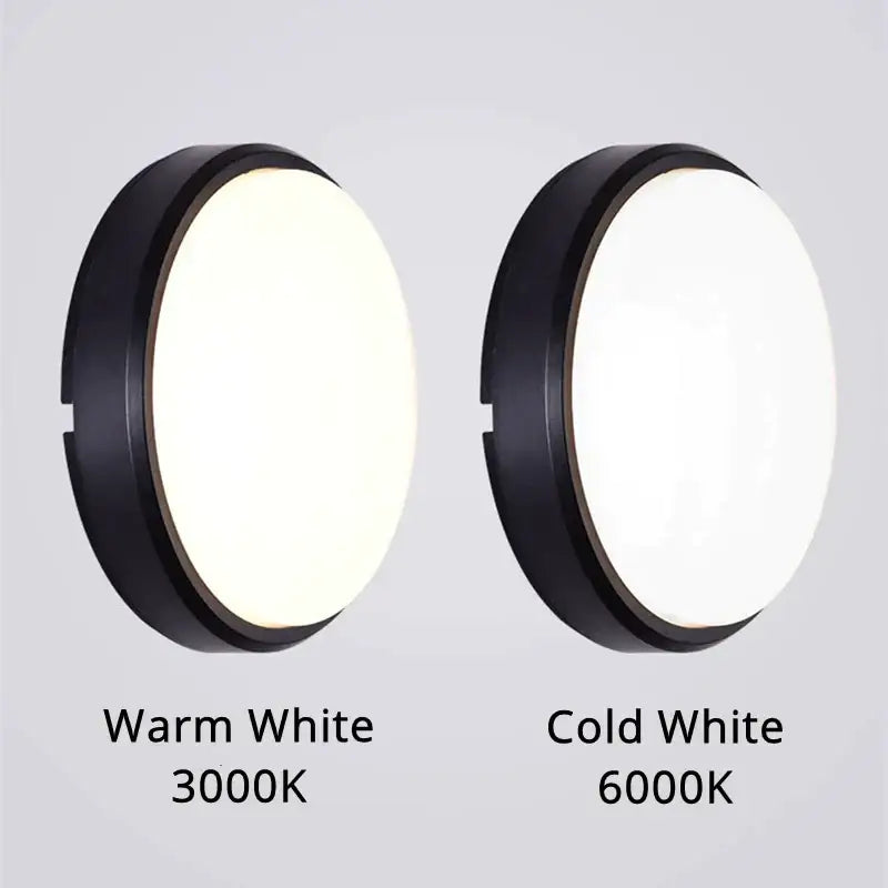 Decorbites™ led oval wall lamp with black frame featuring warm white 3000k and cold white 6000k led lights