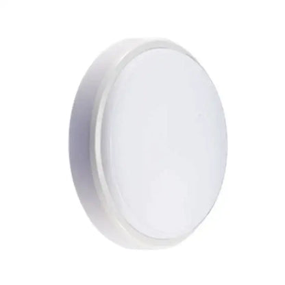 DecorBites™ white oval wall lamp with frosted glass diffuser and sleek plastic frame for outdoor and bathroom use