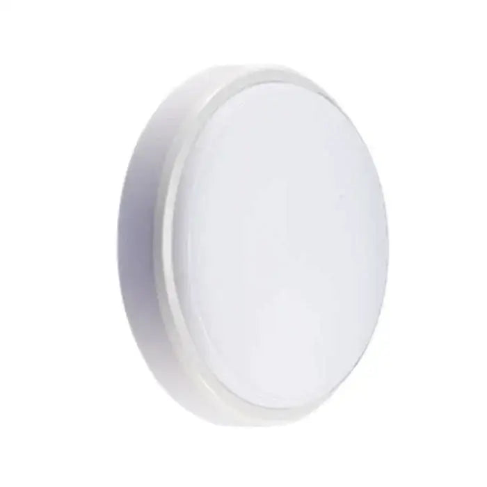 DecorBites™ white oval wall lamp with frosted glass diffuser and sleek plastic frame for outdoor and bathroom use