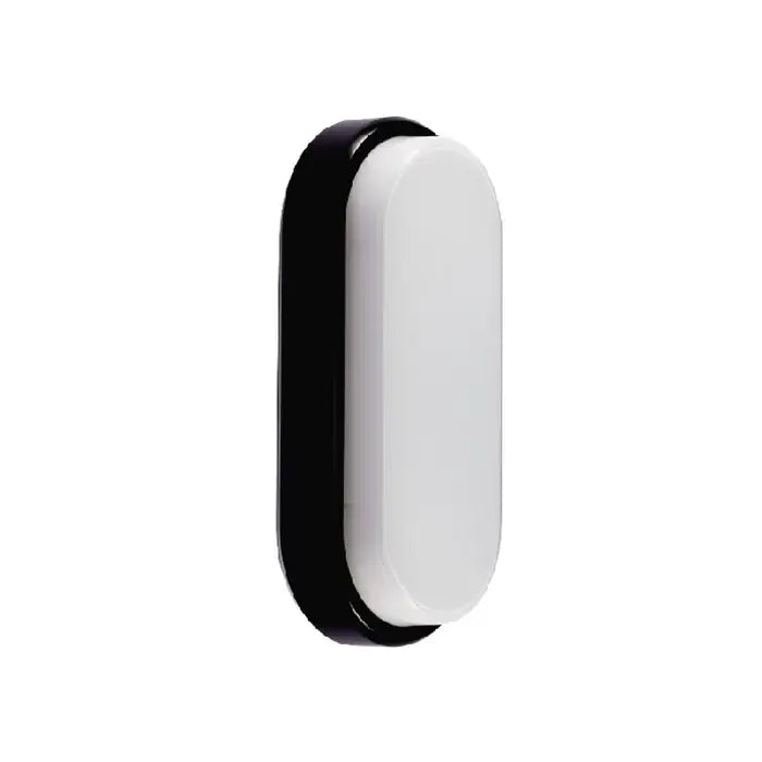DecorBites™ black and white oval wall lamp with sleek modern design for outdoor and bathroom lighting use