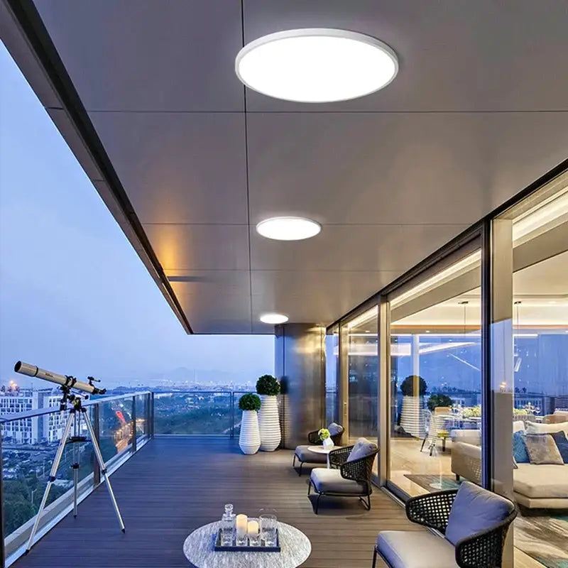 Circular recessed decorbites led panel ceiling light with sleek white finish and minimalist design for home lighting