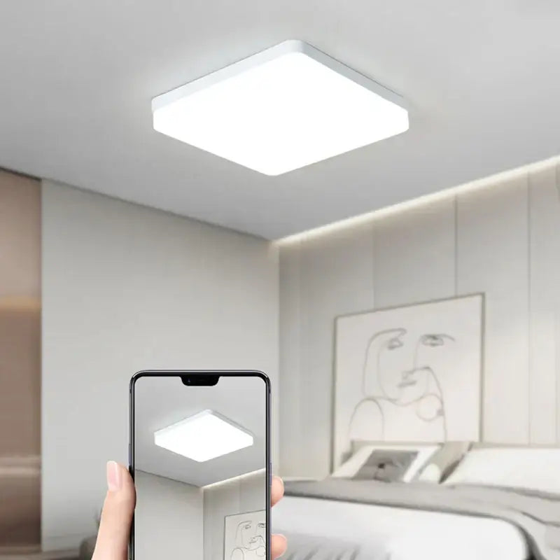 White square decorbites led panel ceiling light with sleek modern design for bedroom and living room lighting