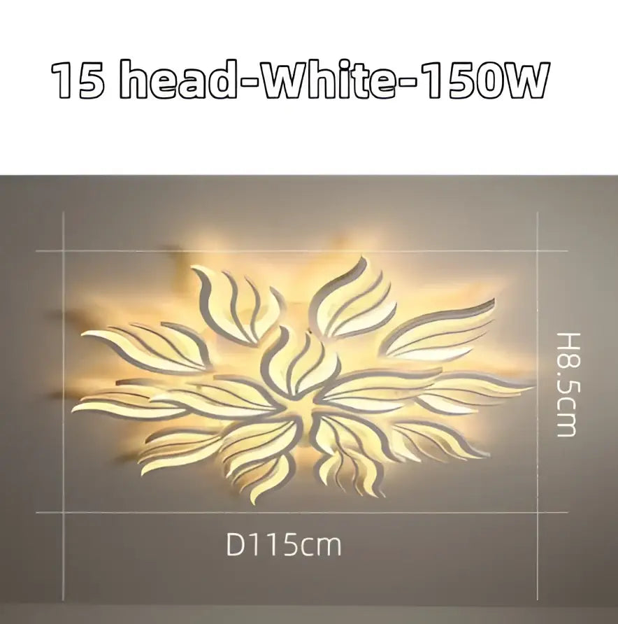 White floral decorbites led panel ceiling light with sleek modern design and 150w bulb for bedroom and kitchen
