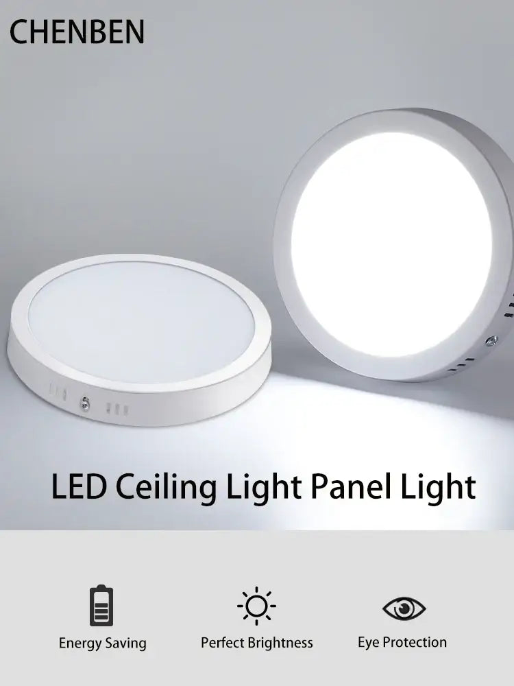Decorbites led panel white circular ceiling light with sleek modern design and smooth surface finish for kitchen chandelier