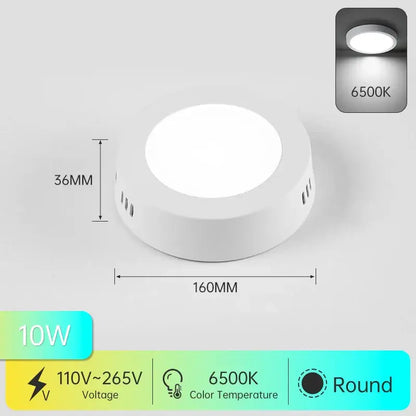 White round decorbites led panel ceiling light with 10w power and warm bright illumination for modern kitchens