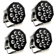 Black octagonal decorbites led par 12x18w rgbwa with 16 circular bulbs for stage and party lighting