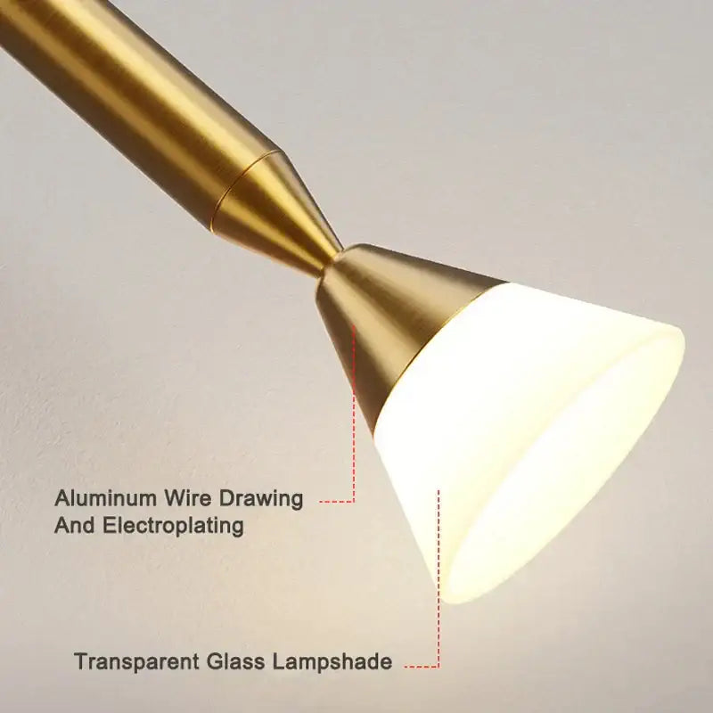 Brass-finished adjustable desk lamp with translucent glass shade for modern decorbites led pendant lighting