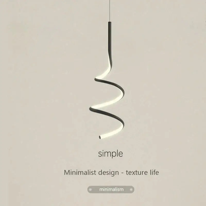 Sleek black decorbites led pendant lamp with glowing white led strip and minimalist nordic design for indoor use