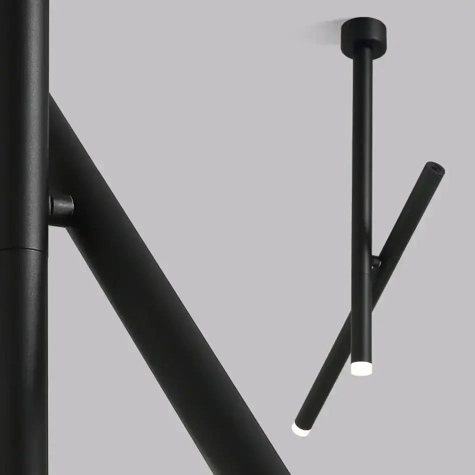 Modern black cylindrical aluminum decorbites led pendant light with adjustable design for living and dining rooms