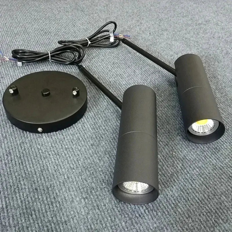 Black cylindrical led wall sconces with matte finish and adjustable arms for decorbites led pendant lighting decor