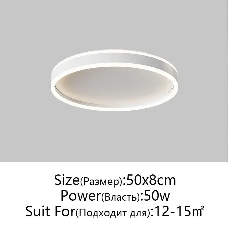 Modern white circular DecorBites LED pendant light ceiling lamp with sleek minimalist design for living room and kitchen decor