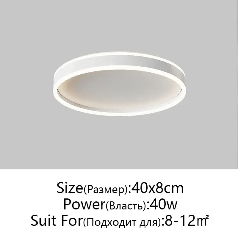 Modern white circular DecorBites LED pendant light ceiling lamp with sleek minimalist design for living room and kitchen decor