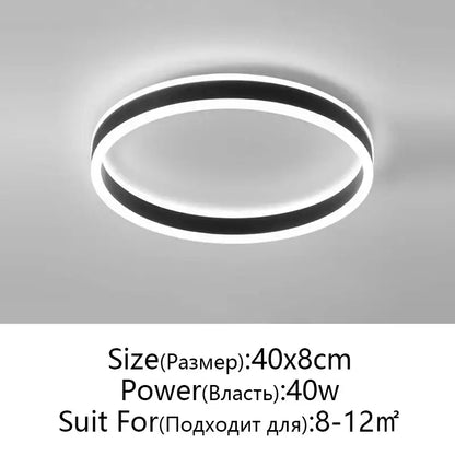 Modern black and white circular decorbites led pendant light ceiling lamp with sleek minimalist design for living spaces