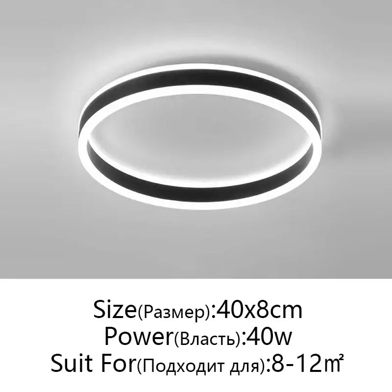 Modern black and white circular decorbites led pendant light ceiling lamp with sleek minimalist design for living spaces