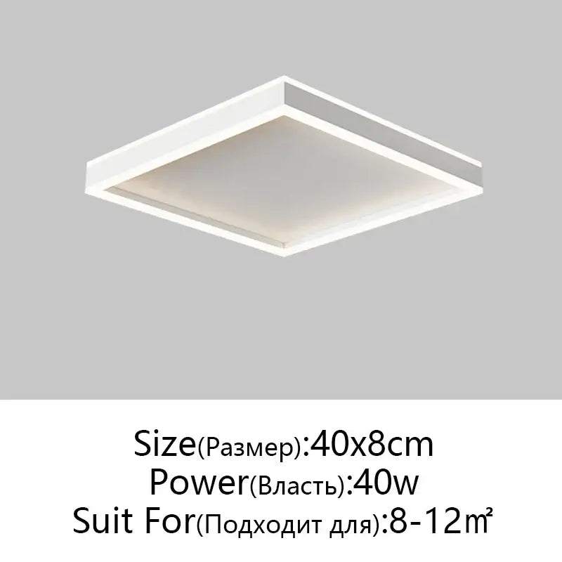 Modern white square decorbites led pendant ceiling lamp with sleek minimalist design for living room and kitchen decor