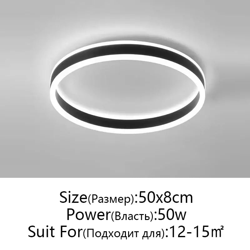 Modern black and white circular decorbites led pendant ceiling lamp with sleek minimalist design for living room and kitchen