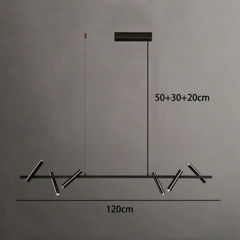 Modern black minimalist pendant light with sleek horizontal bar and angled fixtures for decorbites led pendant light