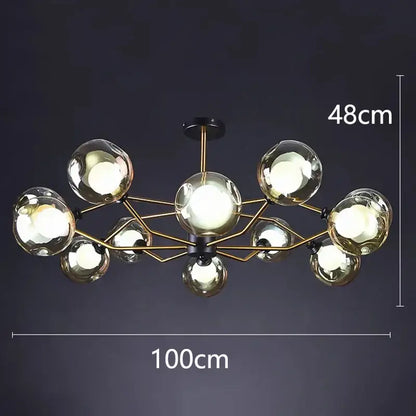 Modern brass and smoked glass molecular design pendant lights from decorbites led pendant light collection for dining room