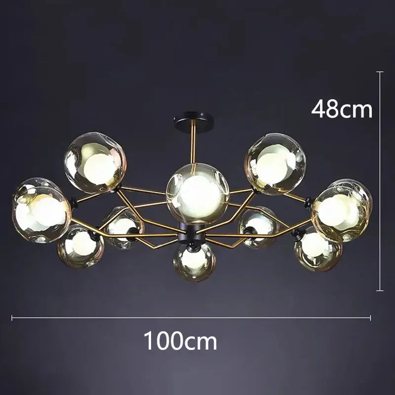 Modern brass and smoked glass molecular design pendant lights from decorbites led pendant light collection for dining room