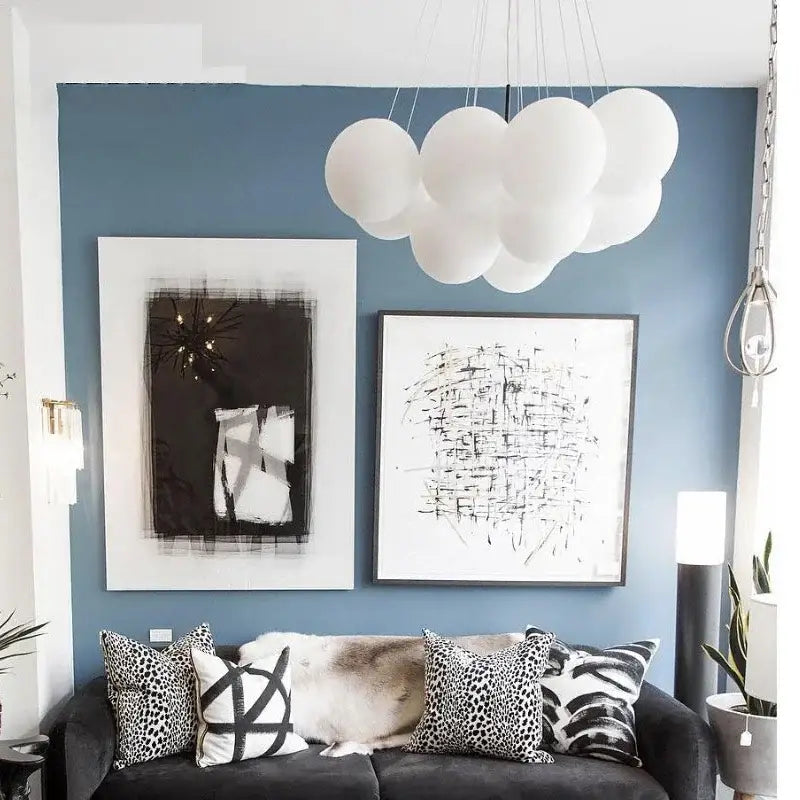 White cloud-shaped decorbites led pendant light chandelier hanging from ceiling for modern indoor lighting