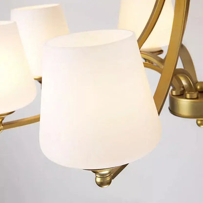 White frosted glass lampshade with gold metal frame in decorbites led pendant light for modern dining room lighting
