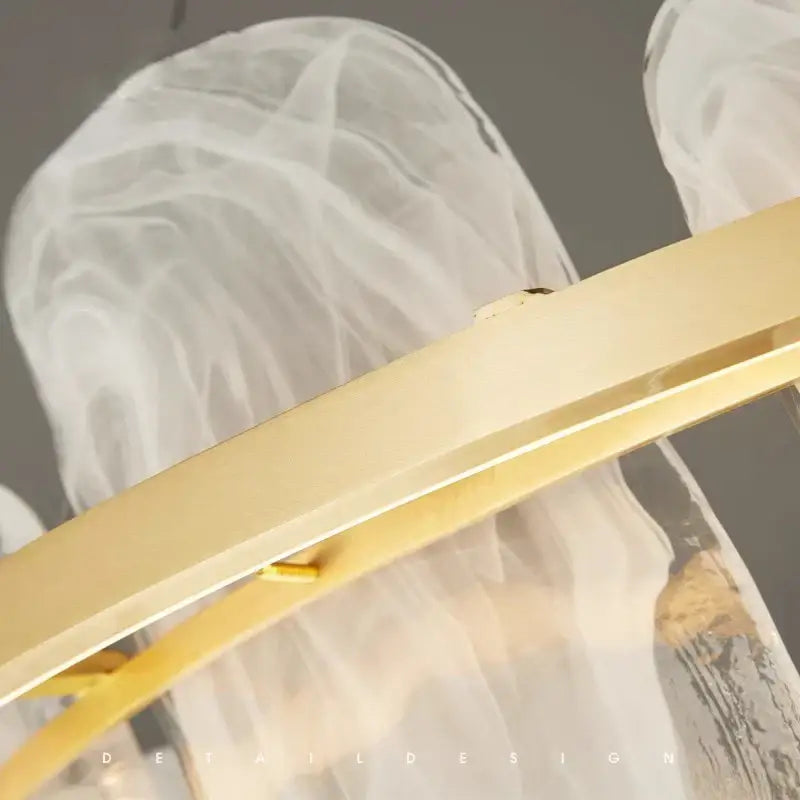 Gold-toned metallic bar of decorbites led pendant light chandeliers with sleek modern design for living and dining rooms