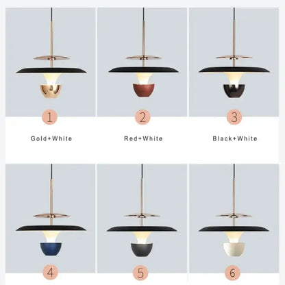 Modern minimalist DecorBites led pendant light with polished brass stem and black bowl shade for kitchen and dining room