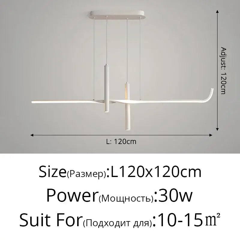 Modern white minimalist decorbites led pendant light with sleek geometric design and adjustable length for home decor