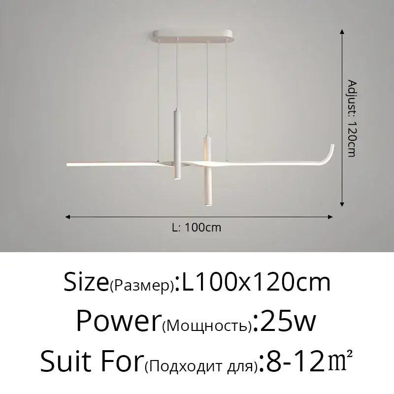 Modern white minimalist decorbites led pendant light with sleek curved design and adjustable height for home decor