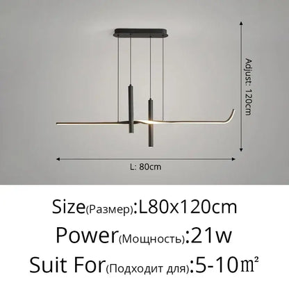 Modern black and gold minimalist decorbites led pendant light with sleek angular design for dining living room bar