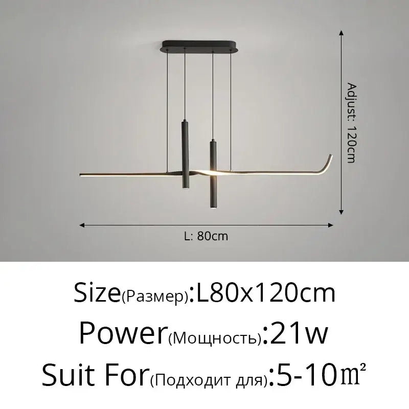 Modern black and gold minimalist decorbites led pendant light with sleek angular design for dining living room bar