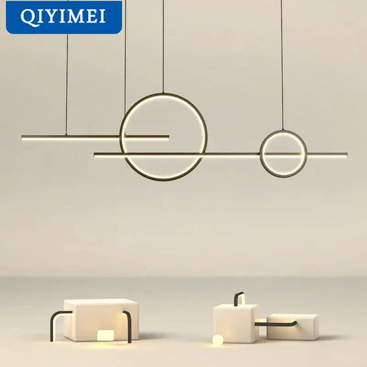 Decorbites led pendant light with sleek black frame and warm led illumination for indoor dining and kitchen areas