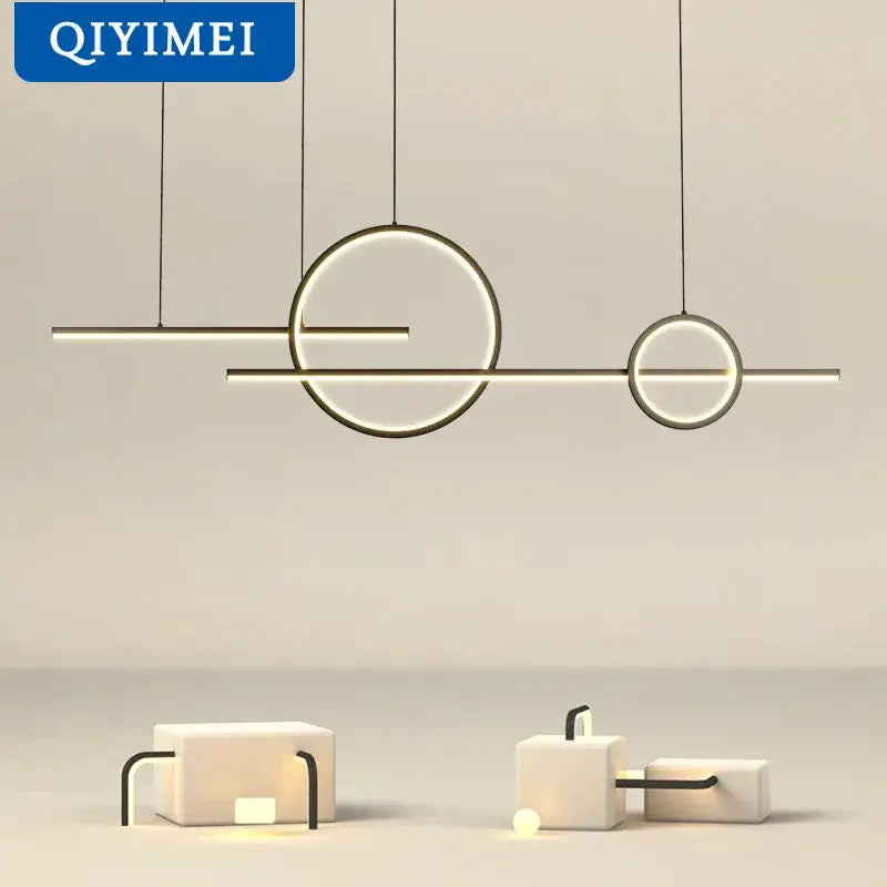 Decorbites led pendant light with sleek black frame and warm led illumination for indoor dining and kitchen areas