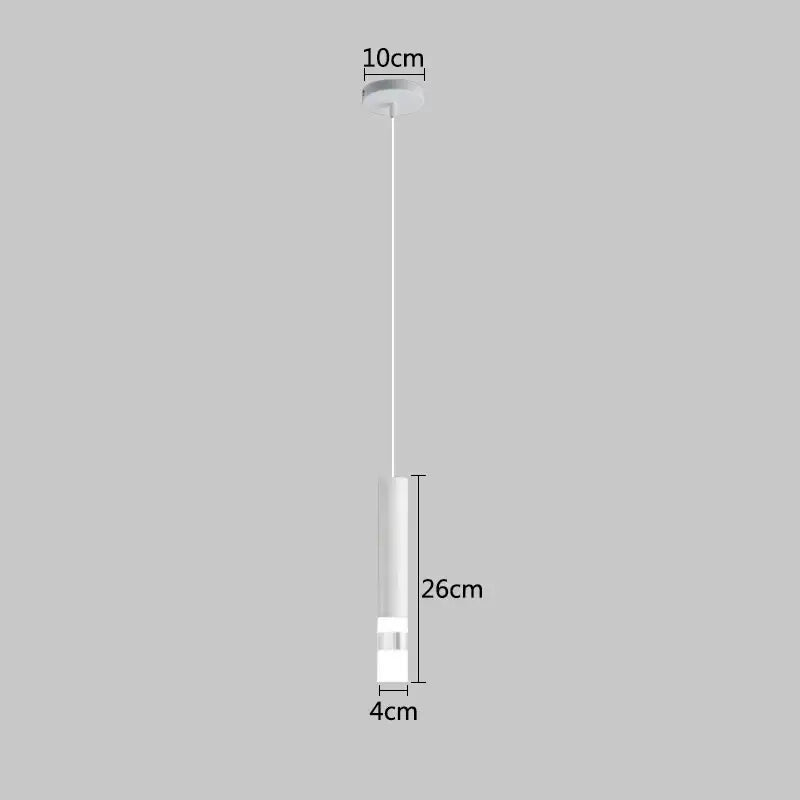 Minimalist white cylindrical decorbites led pendant light with sleek modern design ideal for restaurant coffee bar bedside use