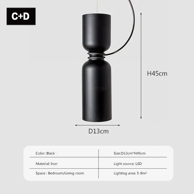 Black iron pendant light with sleek cylindrical design and led source decorbites led pendant for modern interiors