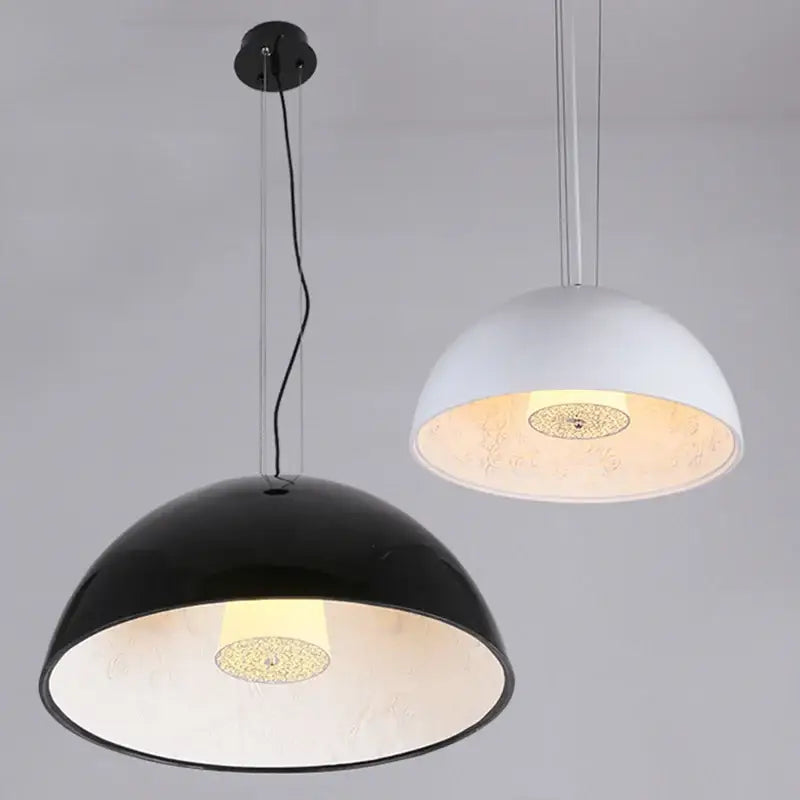 Black and white dome-shaped decorbites led pendant light with sleek modern design for indoor hanging chandeliers