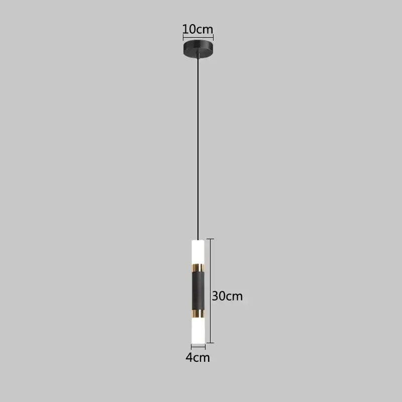 Minimalist black and white decorbites led pendant light with gold accents for modern dining and living room decor