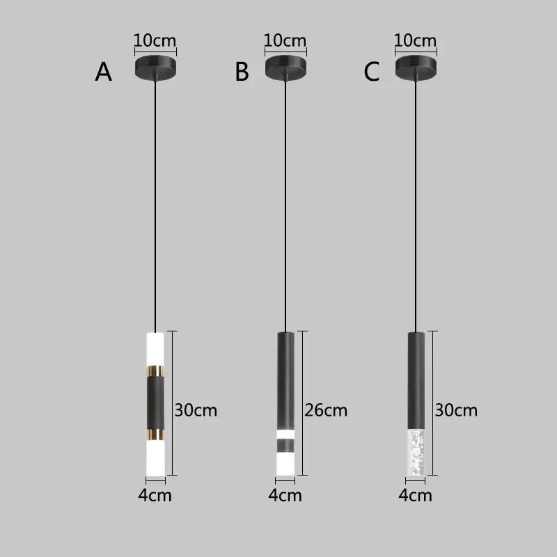 Three minimalist black decorbites led pendant lights with gold accents and white stripes for modern indoor decoration