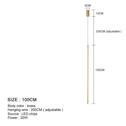 A sleek brass decorbites led pendant light with adjustable 200cm wire and led chips for modern illumination