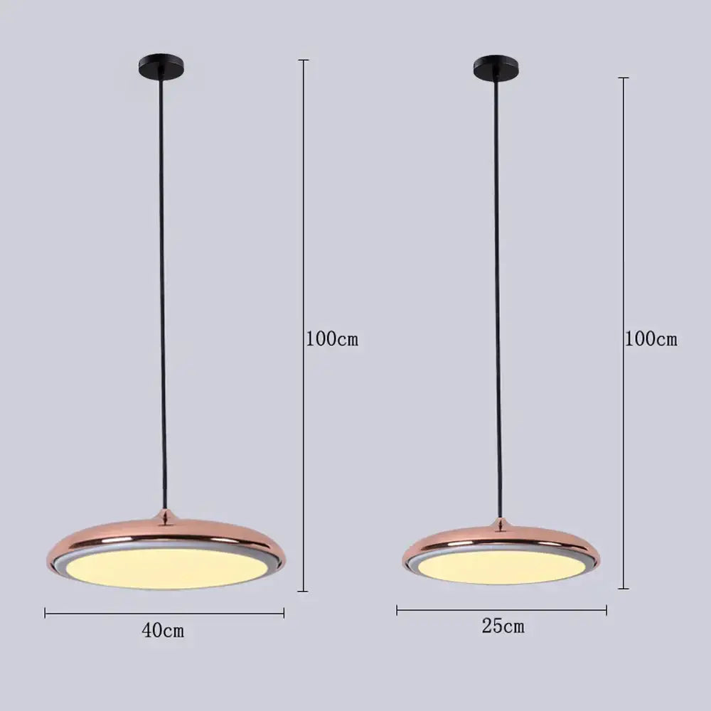 Modern copper-finished decorbites led pendant light with circular design and warm led illumination for kitchen bar living room