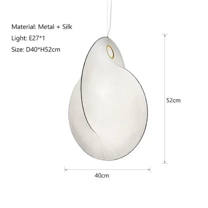 Elegant white silk pendant light with sleek metal frame and gold hardware by DecorBites LED pendant lights for modern interiors