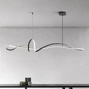 Modern black and white decorbites led pendant lights with sleek flowing curves for living and dining room lighting