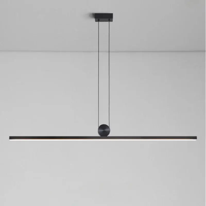 Black decorbites led pendant light with sleek aluminum rectangular design and central sphere for modern chandelier use